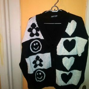 Shein womens large button down sweater